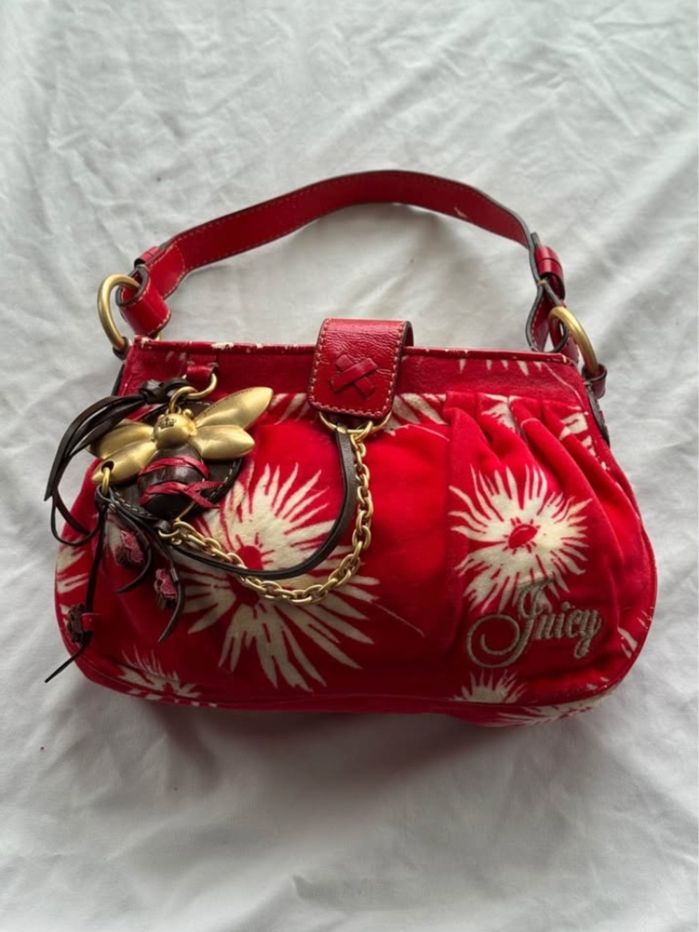 Rare Vintage Juicy Couture Y2K Floral Bumblebee handbag